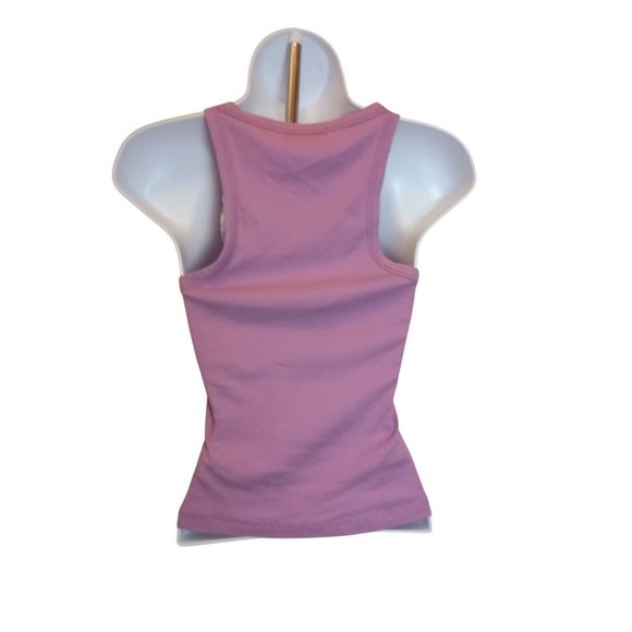 Ultra Flirt Purple Sleeveless Washed Ribbed  Tank Top Women's Sz. S - Picture 4 of 7